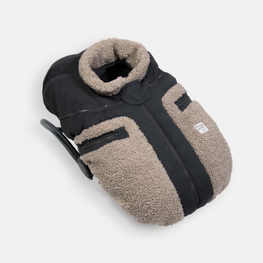 black and Tan Kids Puffer by 7 A.M. Enfant for car seat or stroller